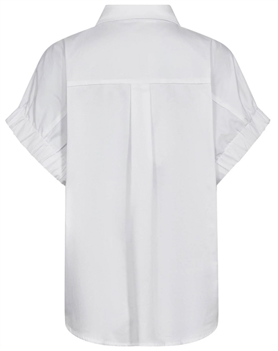 Co' Couture - PoppyCC Elastic Cuff Bluse - White